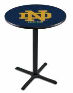 Notre Dame Fighting Irish "ND" Black Bar Table with Cross Base