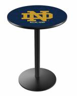 Notre Dame Fighting Irish "ND" Black Bar Table with Round Base