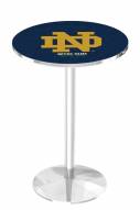 Notre Dame Fighting Irish "ND" Chrome Pub Table with Round Base