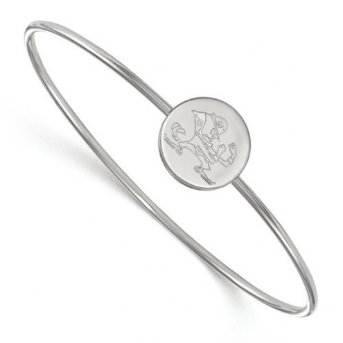 Notre Dame Fighting Irish Sterling Silver Bangle Slip on Bracelet