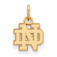 Notre Dame Fighting Irish Sterling Silver Gold Plated Extra Small Pendant