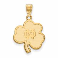 Notre Dame Fighting Irish Sterling Silver Gold Plated Large Pendant