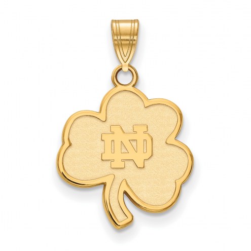 Notre Dame Fighting Irish Sterling Silver Gold Plated Medium Pendant