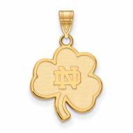 Notre Dame Fighting Irish Sterling Silver Gold Plated Medium Pendant