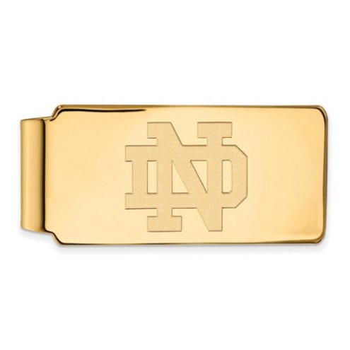 Notre Dame Fighting Irish Sterling Silver Gold Plated Money Clip