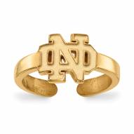Notre Dame Fighting Irish Sterling Silver Gold Plated Toe Ring