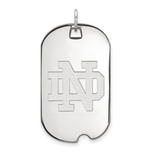 Notre Dame Fighting Irish Sterling Silver Large Dog Tag