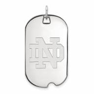 Notre Dame Fighting Irish Sterling Silver Large Dog Tag