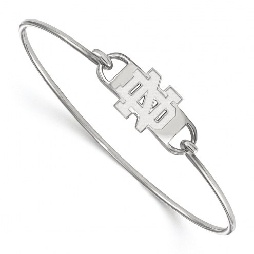 Notre Dame Fighting Irish Sterling Silver Wire Bangle Bracelet