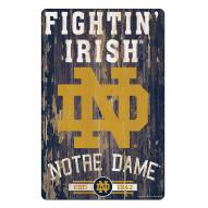 Notre Dame Fighting Irish Slogan Wood Sign
