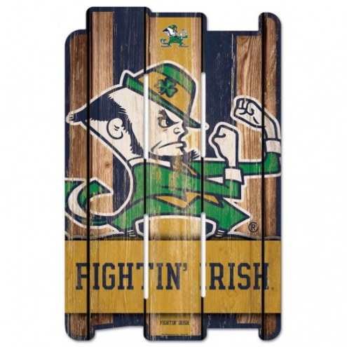 Notre Dame Fighting Irish Wood Fence Sign