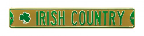 Notre Dame 'Irish Country' NCAA Embossed Street Sign