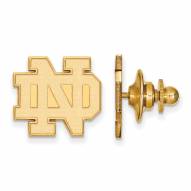 Notre Dame Fighting Irish Sterling Silver Gold Plated Tie Tac