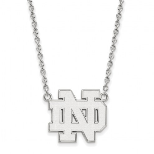 Notre Dame Fighting Irish Sterling Silver Large Pendant Necklace