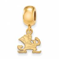 Notre Dame Fighting Irish Sterling Silver Gold Plated Extra Small Dangle Bead Charm