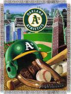 Oakland Atheltic A's MLB Woven Tapestry Throw Blanket