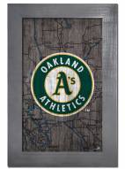 Oakland Athletics 11" x 19" City Map Framed Sign