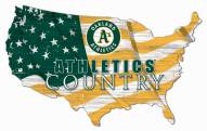 Oakland Athletics 15" USA Flag Cutout Sign