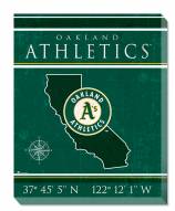 Oakland Athletics 16" x 20" Coordinates Canvas Print
