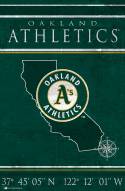 Oakland Athletics 17" x 26" Coordinates Sign