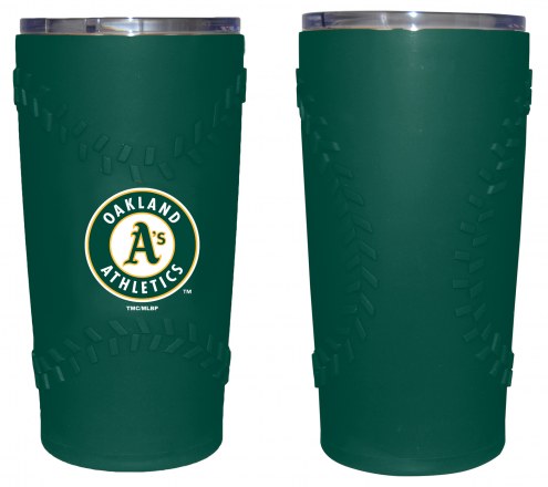 Oakland Athletics 20 oz. Stainless Steel Tumbler with Silicone Wrap