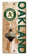 Oakland Athletics 6" x 12" Distressed Bottle Opener