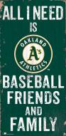 Oakland Athletics 6" x 12" Friends & Family Sign