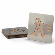 Oakland Athletics Boasters Stainless Steel Coasters - Set of 4