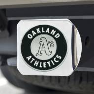 Oakland Athletics Chrome Metal Hitch Cover