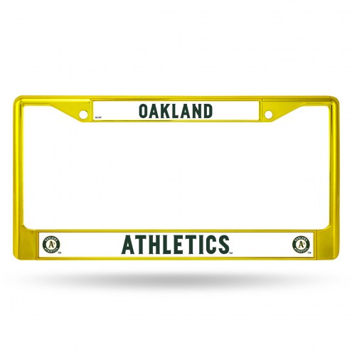 Oakland Athletics Color Metal License Plate Frame