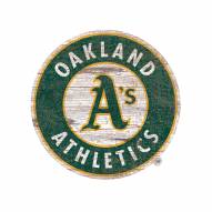 Oakland Athletics Distressed Logo Cutout Sign