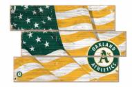Oakland Athletics Flag 3 Plank Sign