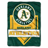 Oakland Athletics Home Plate Plush Raschel Blanket