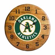Oakland Athletics Oak Barrel Clock