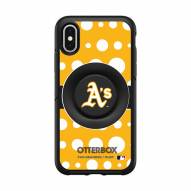 Oakland Athletics OtterBox Symmetry Polka Dot PopSocket iPhone Case
