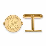 Oakland Athletics Sterling Silver Gold Plated Cuff Links