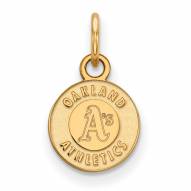 Oakland Athletics Sterling Silver Gold Plated Extra Small Pendant