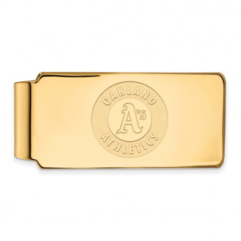 Oakland Athletics Sterling Silver Gold Plated Money Clip