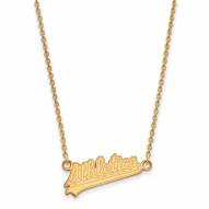 Oakland Athletics Sterling Silver Gold Plated Small Pendant Necklace