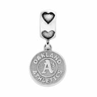 Oakland Athletics Sterling Silver Heart Bead