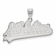 Oakland Athletics Sterling Silver Large Pendant