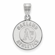 Oakland Athletics Sterling Silver Medium Pendant