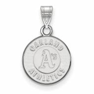 Oakland Athletics Sterling Silver Small Pendant