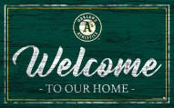 Oakland Athletics Team Color Welcome Sign