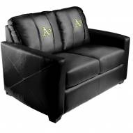 Oakland Athletics XZipit Silver Loveseat with Secondary Logo