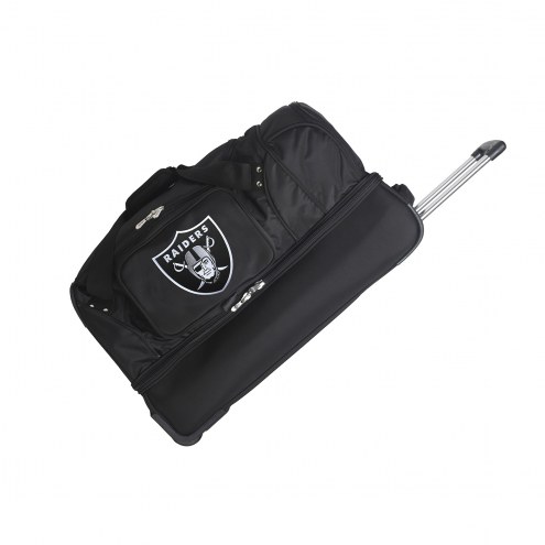 Las Vegas Raiders 27&quot; Drop Bottom Wheeled Duffle Bag