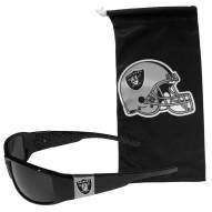 Las Vegas Raiders Chrome Wrap Sunglasses & Bag