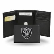 Las Vegas Raiders Embroidered Leather Tri-Fold Wallet