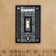 Las Vegas Raiders Glass Single Light Switch Plate Cover
