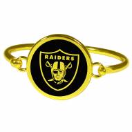 Las Vegas Raiders Gold Tone Bangle Bracelet